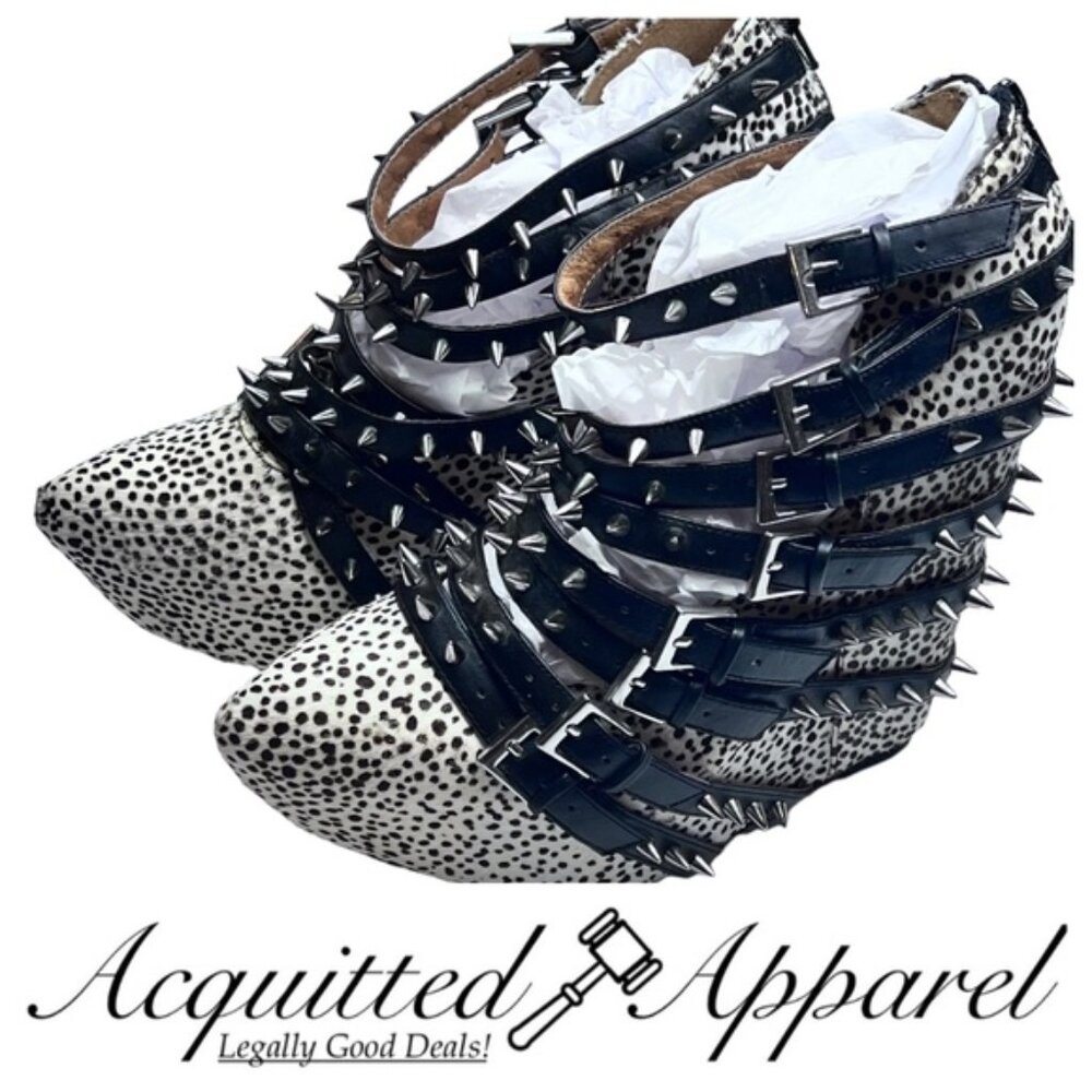 Handmade Havana Last Jeffery Campbell Cheetah Spiked Platform Shoes